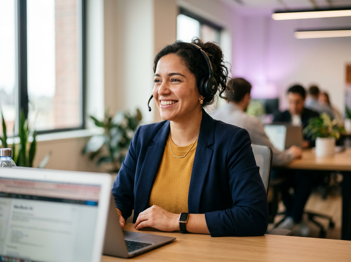 Friendly customer support representative ready to help